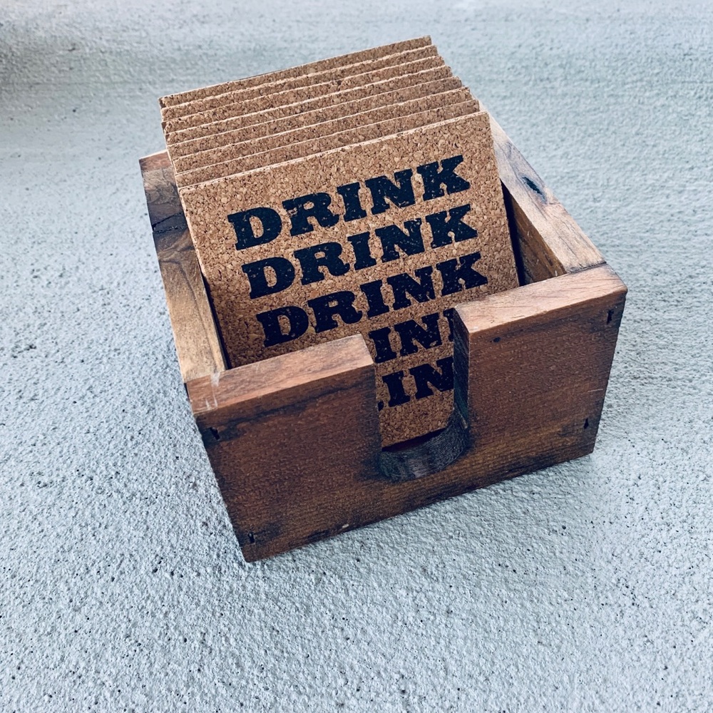 “Knock On Wood Corp.” San Dimas, CA  Coaster Set